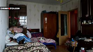 Dirty slut wife leaves door open for any dick