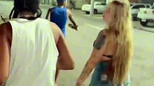 street party turns wild in moving car