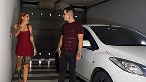 hot milf amelia red pays mechanic with tight latina pussy.