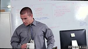 Dashing gay men strip naked for hot sex