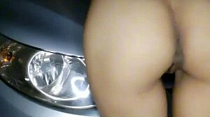 Amanda got so horny she offered her pussy in the garage.