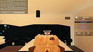 Roblox porn blacked with intense big tit action!