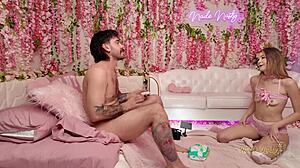 Della Cate Enters Nade Nasty's Pink Room