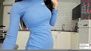 Bold Striptease By Cute Brunette Girl