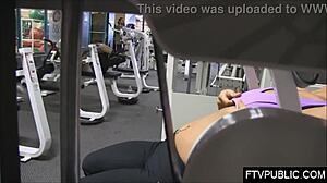 Hey, check out my wild public gym flashing adventures today!
