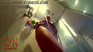 i caught a young naked girl stripping in the shower on hidden cam.