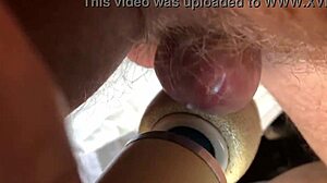 Watch him cum after vibrator on his soft cock?