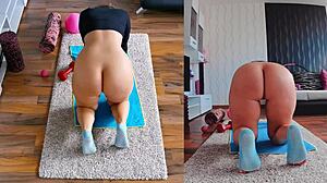 get fit n’ frisky with dual cam naked yoga sesh