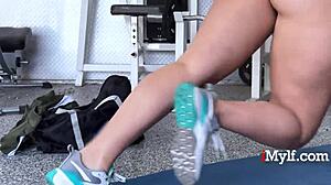 Jessie Rogers Shows Gold Medal Gag Reflex with Donnie Rock at iMYLF Gym Session