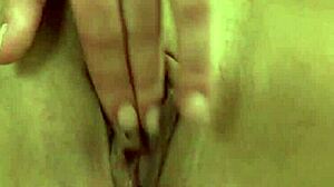 Blonde Teen Masturbates Pussy to Orgasm Close-Up