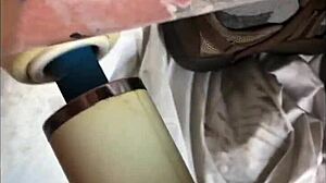 Watch him cum after vibrator on his soft cock?