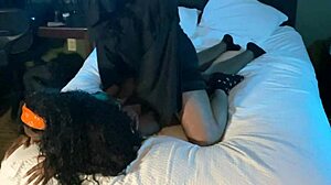 Cheerleader slut riding monster cock doggystyle rough creampie