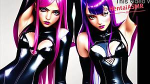 Two cyber slut hentai baddies moan in erotic asmr!