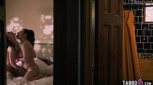 bisexual threesome fun with roommates leana lovings and laney grey