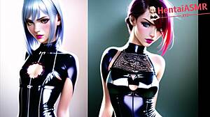 Two cyber slut hentai baddies moan in erotic asmr!