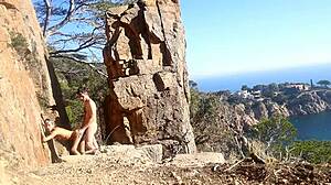 I seen this hot couple having sex outdoor on the path, amateur style.