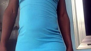 crazy bitch twerking on the balcony, showing off her moves outdoors