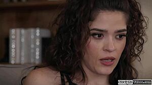 Latina brunette followed across states for wild fucking