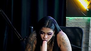 Morena Shows Off Sloppy Blowjob Skills on Toy - Marcelly Melo