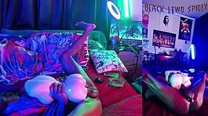 Lewd Spidey oils up for solo fun