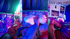 Lewd Spidey oils up for solo fun