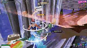 Playing Fortnite with bisexual transgender in doggystyle action