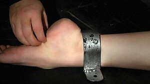 Young Slave in Bondage Torment Punished and Fucked Hard in Garage with Toys