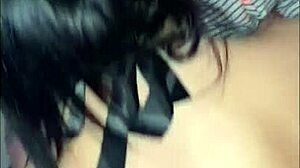 asian slut in lingerie screams from big cock like a hungry whore