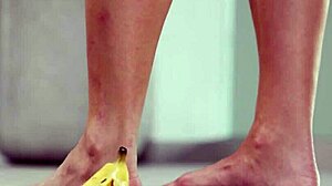 watch her crush fruits with bare feet?