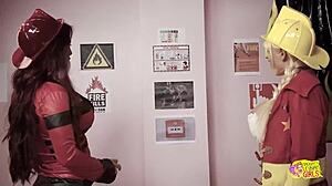 i can't believe these firefighter bitches had such hot lesbian sex