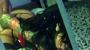 asian slut in lingerie screams from big cock like a hungry whore