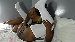 Thick Black Woman Rubs Clit in Hot Solo!