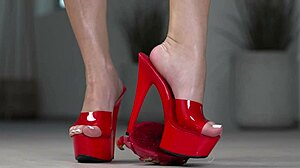 watch her crush fruits with bare feet?