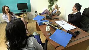 Tiffany, James, Cookie, Paul, Stacey in wild milf orgy action