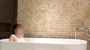Luxury Hotel Bath Time with Japanese Amateur in Shower Fetish Scene