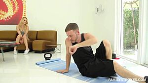 Bailey Brooke sucks step bro's big cock