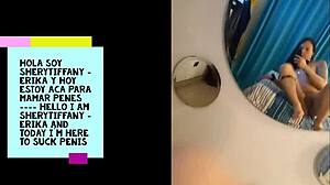 Colombian Trans Erika Sucks Cock in Hot Oral Date