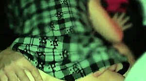 stepsister rides cowgirl style on car seat