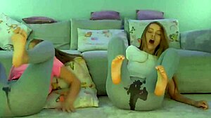 Lesbian Babes Touching Themselves in Steamy Action