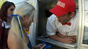 Hey, two hot cheerleaders ready for your big hard cock!