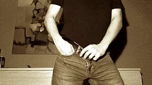 Amateur Striptease in Latex with Dildo Play and Ripped Clothes