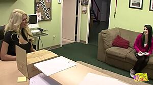 Jazzy Berlin and Aiden Ashley Reunite for Hot Lesbian Licking and Toy Play!