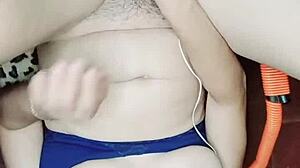 She feels the huge cock deep inside, cum shooting out