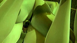 Tsunade suger två i 3D-hentai!