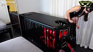 Painful New Year resolutions with brutal cage domination in part 3.