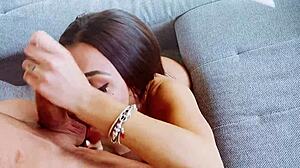 Big Dick Impales Moaning Brunette Teen in POV