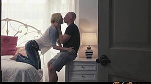 Holy! Blonde Girlfriend Gives Erotic Sex to BF with Wild Kissing!