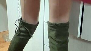 Mistress Elza Kom dominates in lingerie with her stunning tall frame.