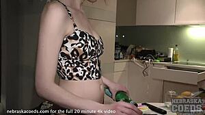 Wow! Hot 25yo Sonja Masturbates in Private Voyeur Vid at Home Alone!