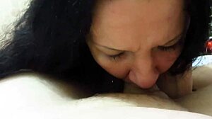 hot milf blew me by christmas tree, got tons of cum